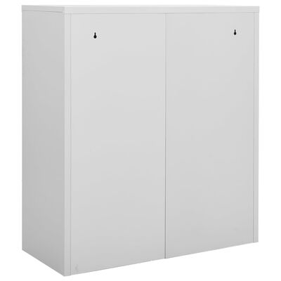 vidaXL Armoire de bureau avec jardinière Gris clair 90x40x125 cm Acier