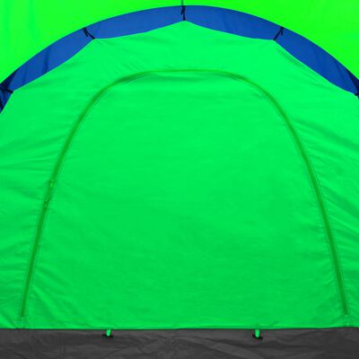 vidaXL Tente de camping 9 personnes Bleu et Vert