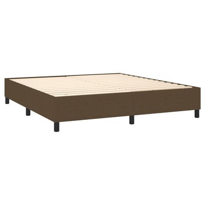 vidaXL Sommier à lattes de lit matelas et LED Marron foncé 180x200cm