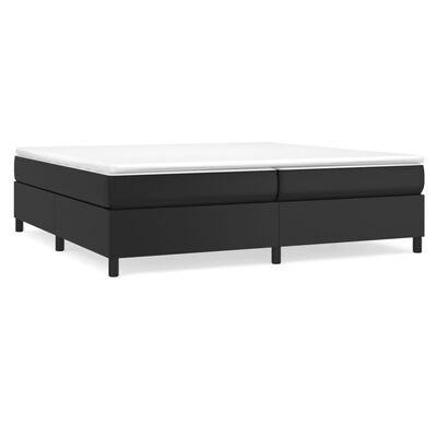 vidaXL Sommier à lattes de lit avec matelas Noir 200x200 cm Similicuir