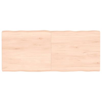 vidaXL Dessus de table bois massif non traité bordure assortie