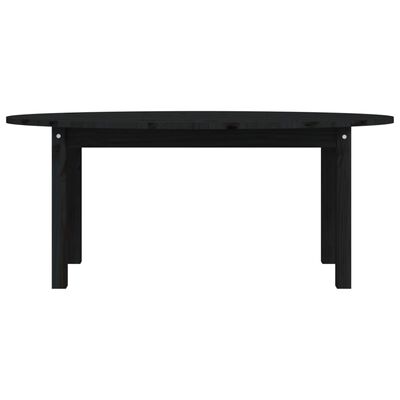 vidaXL Table basse Noir 110x55x45 cm Bois massif de pin