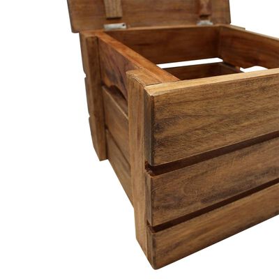 vidaXL Jeu de caisse de rangement 2 pcs Bois de récupération massif