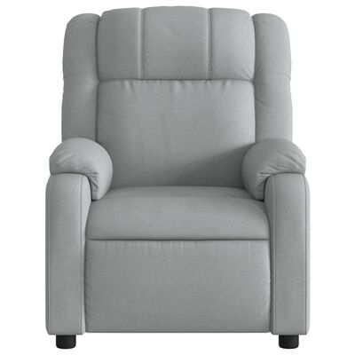 vidaXL Fauteuil inclinable électrique Gris clair Tissu