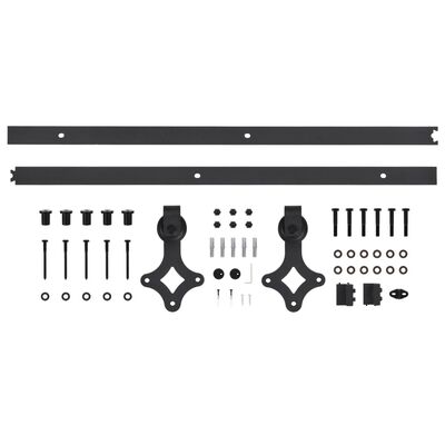 vidaXL Porte coulissante et kit de quincaillerie 100x210 cm Pin massif