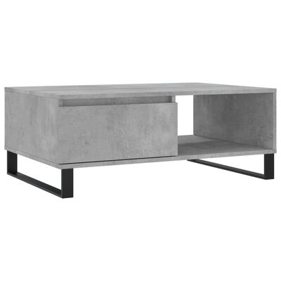 vidaXL Table basse gris béton 90x60x35 cm bois d'ingénierie