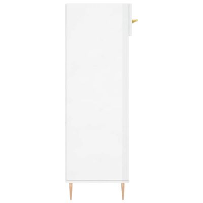 vidaXL Armoire à chaussure Blanc brillant 60x35x105 cm Bois ingénierie