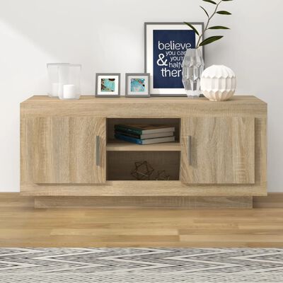 vidaXL Meuble TV chêne sonoma 102x35x45 cm bois d'ingénierie