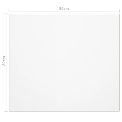 vidaXL Protecteur de table mat 80x80 cm 2 mm PVC