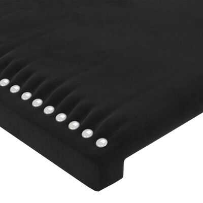 vidaXL Tête de lit à LED Noir 180x5x118/128 cm Velours