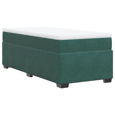 vidaXL Sommier à lattes de lit avec matelas Vert foncé 90x190 cm