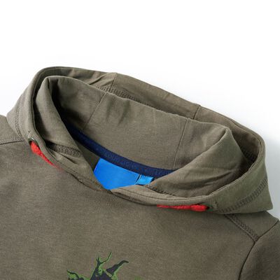 Sweatshirt à capuche pour enfants kaki 128