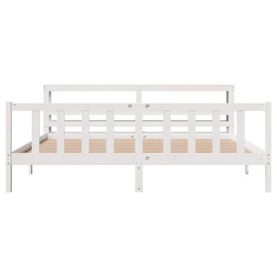 vidaXL Cadre de lit sans matelas blanc 180x200 cm bois massif de pin