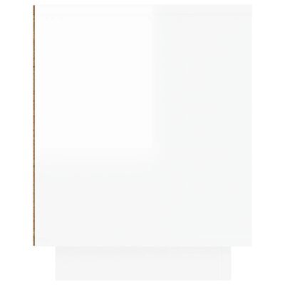 vidaXL Meuble TV blanc brillant 80x35x45 cm bois d'ingénierie