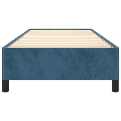 vidaXL Cadre de lit sans matelas bleu foncé 100x200 cm velours