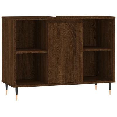 vidaXL Armoire salle de bain chêne marron 80x33x60cm bois d'ingénierie