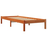 vidaXL Cadre de lit cire marron 75x190 cm bois de pin massif