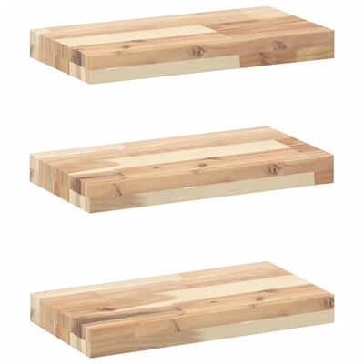 vidaXL Étagères flottantes 3 pcs 40x20x4 cm acacia massif non traité