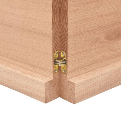 vidaXL Dessus de table marron clair bois chêne massif traité