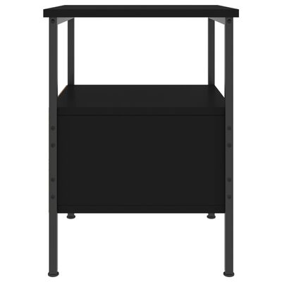 vidaXL Table de chevet noir 34x36x50 cm bois d’ingénierie