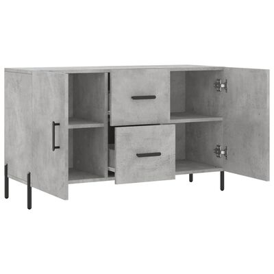 vidaXL Buffet gris béton 100x36x60 cm bois d'ingénierie