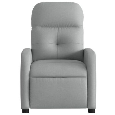 vidaXL Fauteuil inclinable électrique Gris clair Tissu