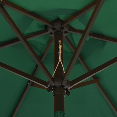 vidaXL Parasol de jardin avec lumières LED vert 200x211 cm aluminium