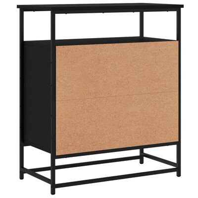 vidaXL Buffet noir 69x35x80 cm bois d'ingénierie