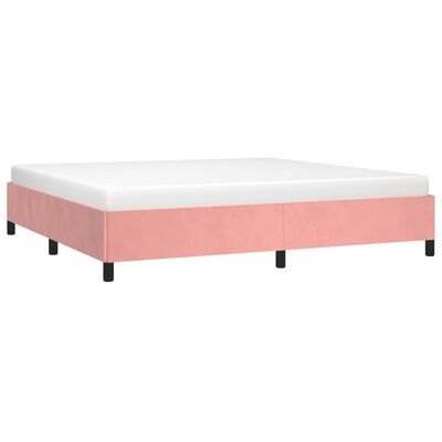 vidaXL Cadre de lit sans matelas rose 200x200 cm velours