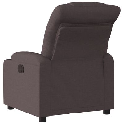 vidaXL Fauteuil inclinable électrique Marron foncé Tissu