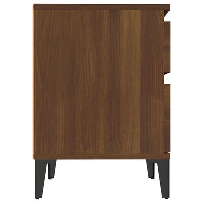 vidaXL Tables de chevet 2 pcs Chêne marron 40x35x50 cm