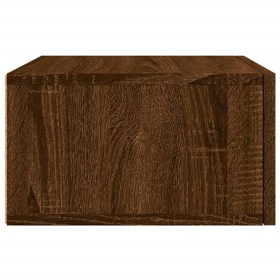 vidaXL Table de chevet murale chêne marron 35x35x20 cm