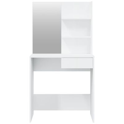 vidaXL Ensemble de coiffeuse Blanc brillant 74,5x40x141 cm