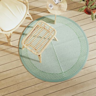 vidaXL Tapis d'extérieur vert Ø120 cm PP