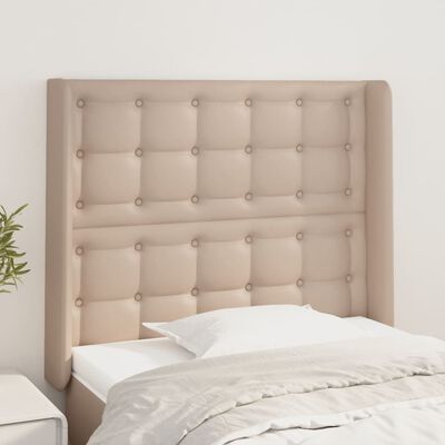 vidaXL Tête de lit avec oreilles Cappuccino 93x16x118/128cm Similicuir