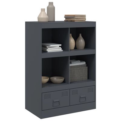 vidaXL Buffet haut anthracite 67x39x95 cm acier