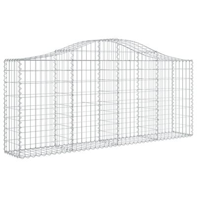 vidaXL Paniers à gabions arqués 10 pcs 200x30x80/100 cm Fer galvanisé