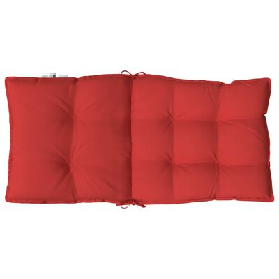 vidaXL Coussins de chaise à dossier bas lot de 6 rouge tissu oxford