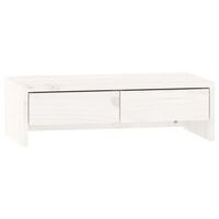 vidaXL Support de moniteur Blanc 50x27x15 cm Bois de pin solide