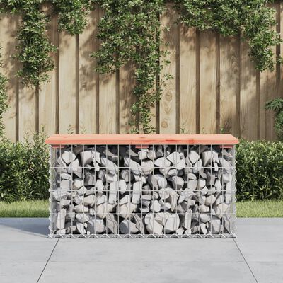 vidaXL Banc jardin design gabion 83x31,5x42 cm bois massif de douglas