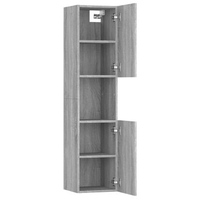 vidaXL Armoire de bain Sonoma gris 30x30x130 cm Bois d'ingénierie