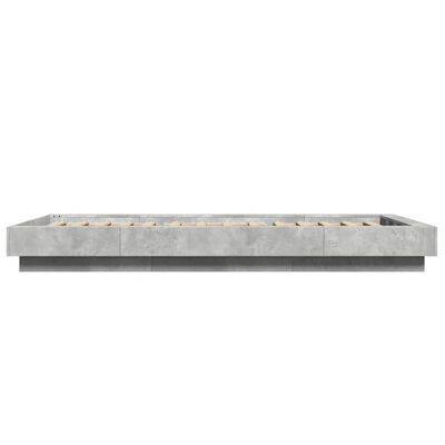 vidaXL Cadre de lit sans matelas gris béton 100x200 cm