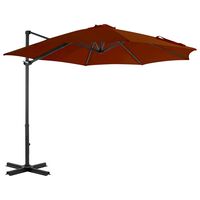 vidaXL Parasol déporté avec mât en aluminium Terre cuite 300 cm