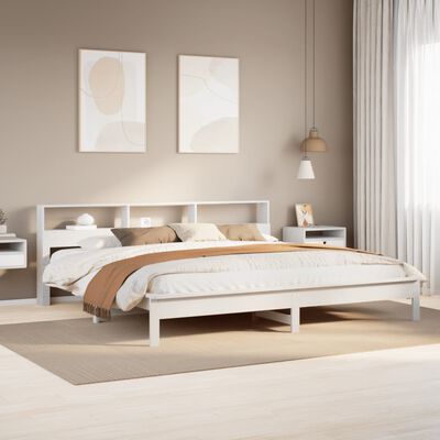 vidaXL Cadre de lit sans matelas blanc 180x200 cm bois massif de pin