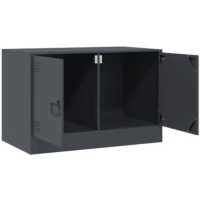 vidaXL Meuble TV anthracite 67x39x44 cm acier