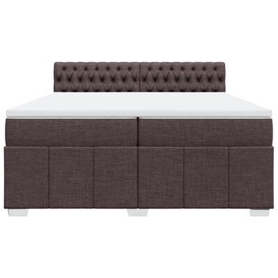 vidaXL Sommier à lattes de lit avec matelas Marron foncé 200x200 cm