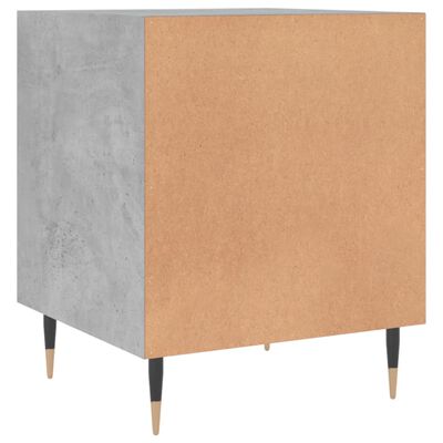 vidaXL Tables de chevet 2 pcs gris béton 40x40x50 cm bois d’ingénierie