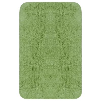 vidaXL Jeu de tapis de salle de bain 3 pcs Tissu Vert