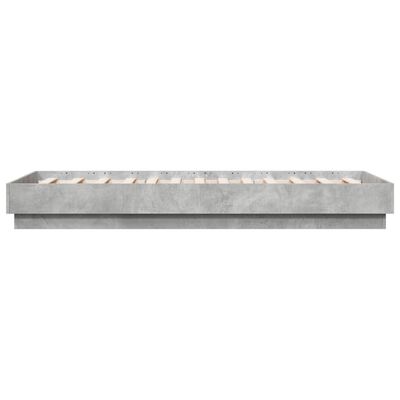 vidaXL Cadre de lit sans matelas gris béton 90x190 cm