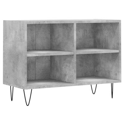 vidaXL Meuble TV gris béton 69,5x30x50 cm bois d'ingénierie